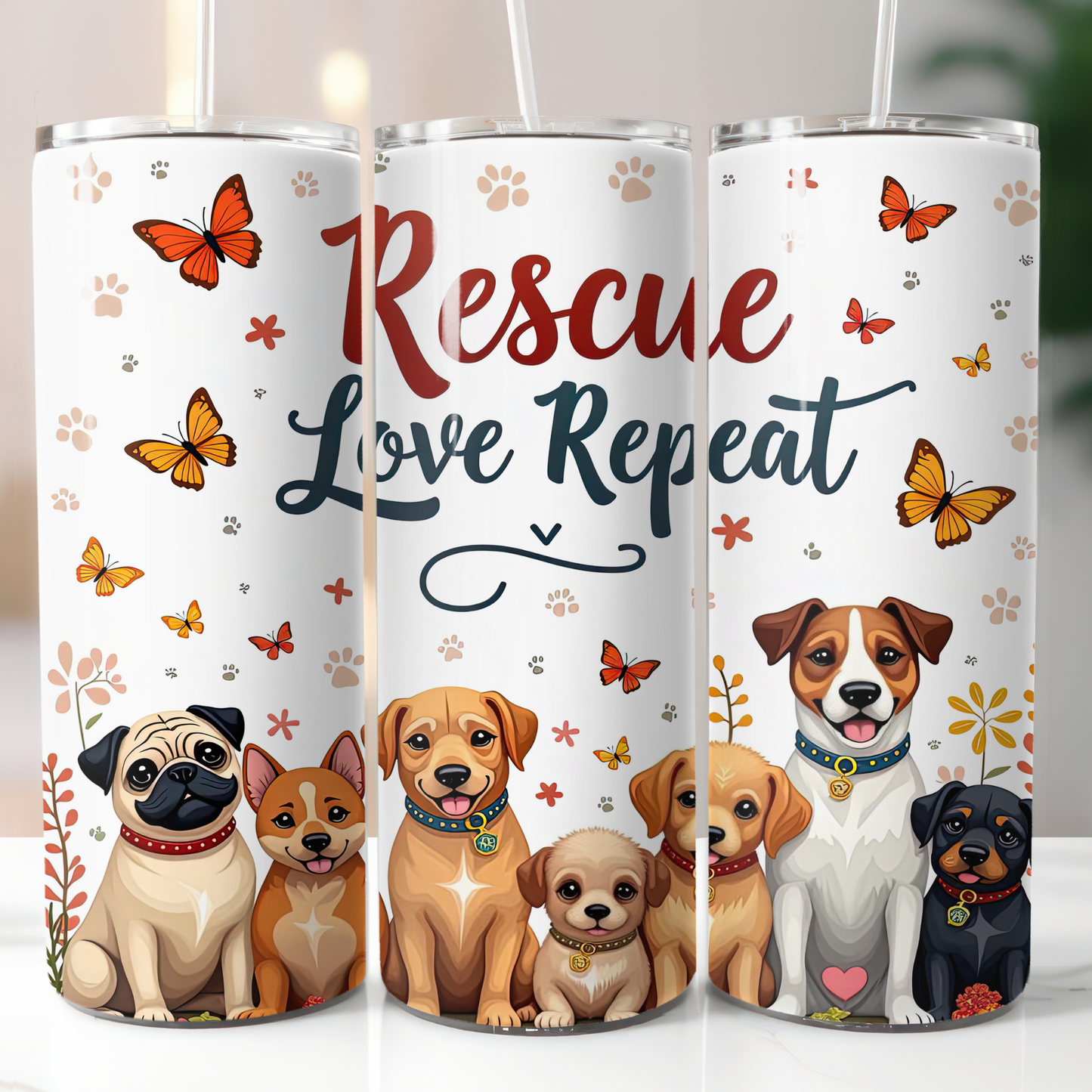 Rescue Love Repeat Sublimation Transfers