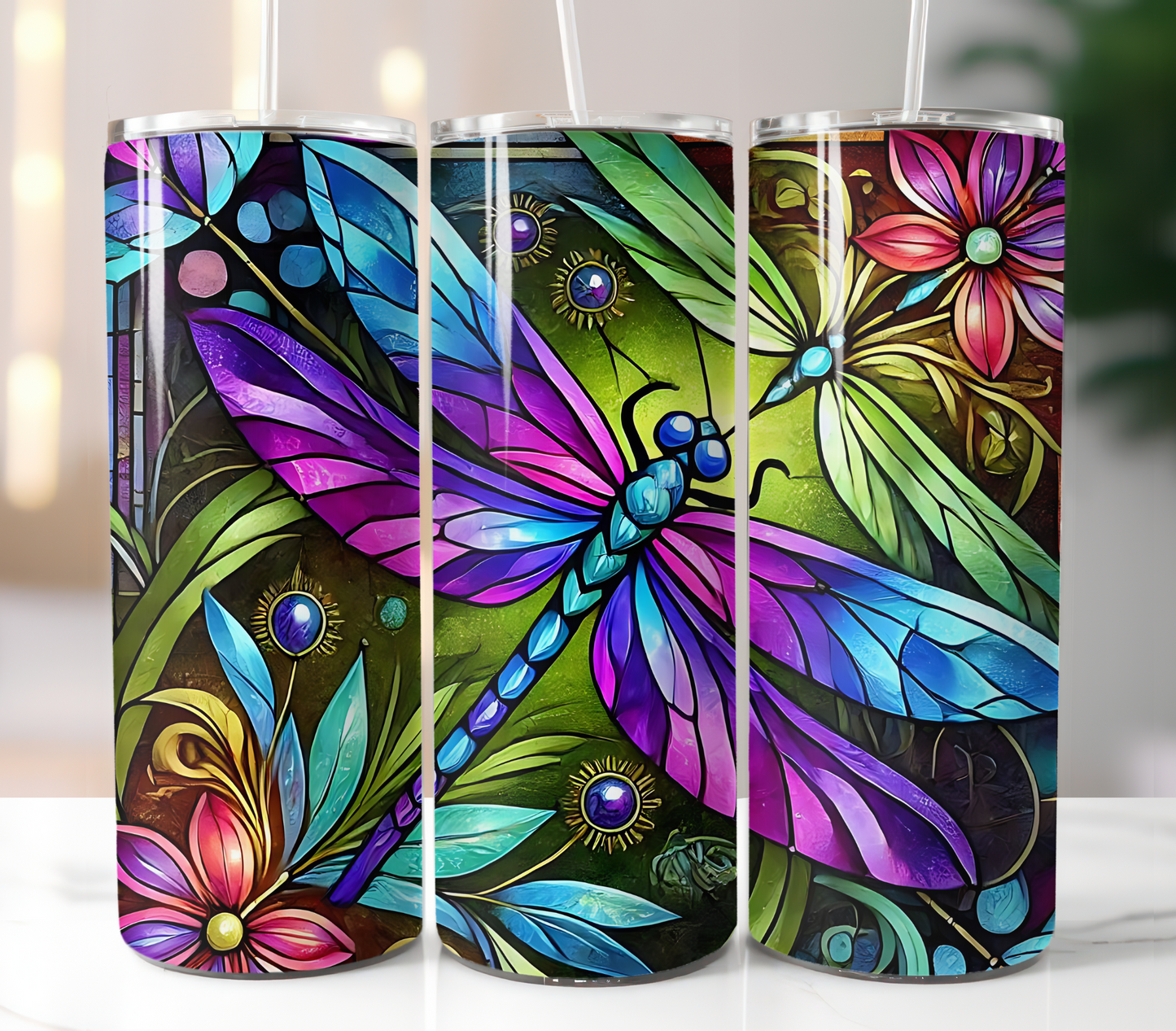Colorful Dragonfly Sublimation Transfer