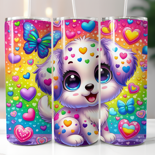 Rainbow Heart Puppy Sublimation Transfers