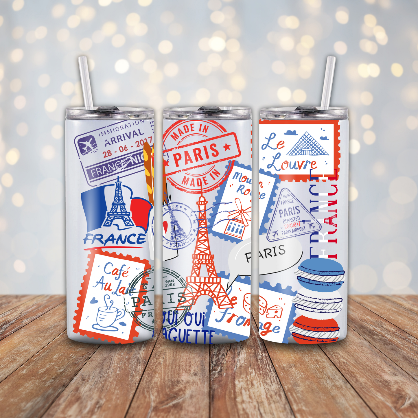 Paris Stamps Sublimation Transfers