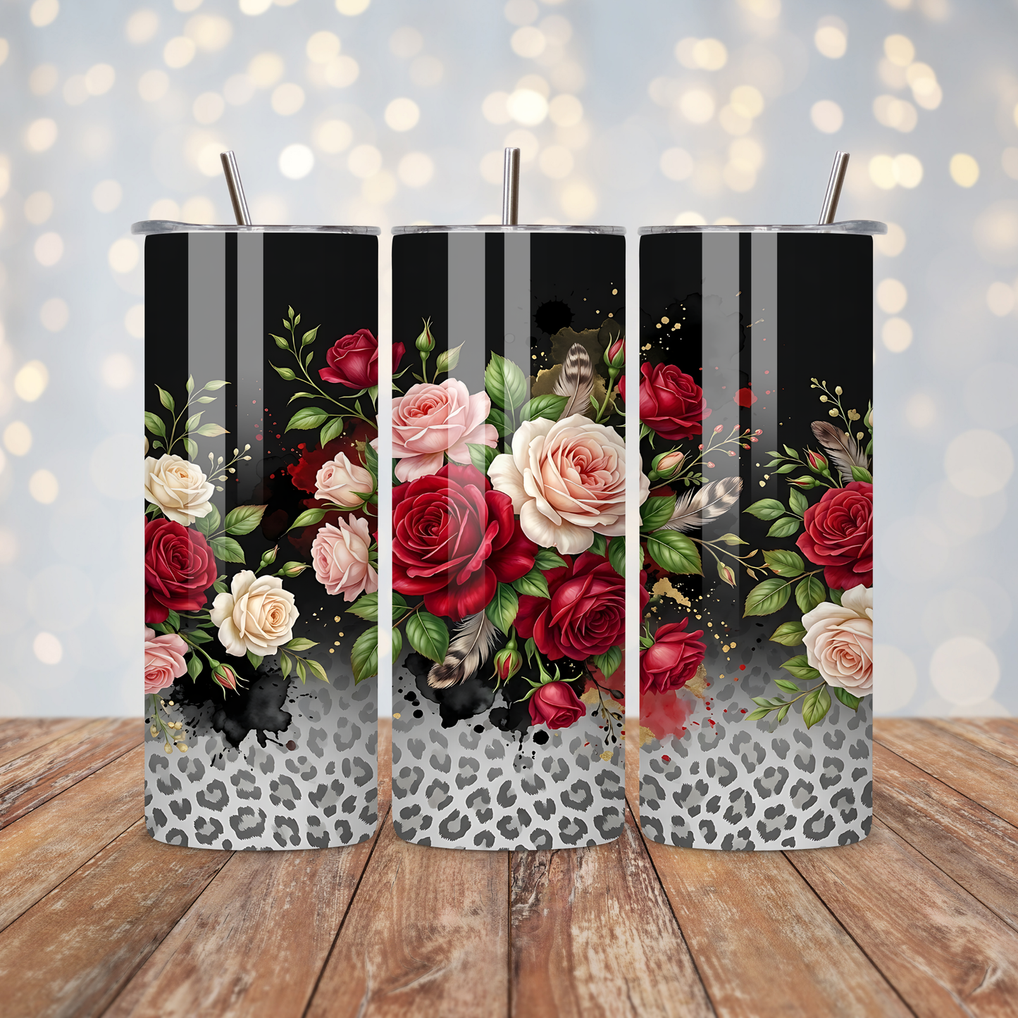 Leopard Roses Sublimation Transfer