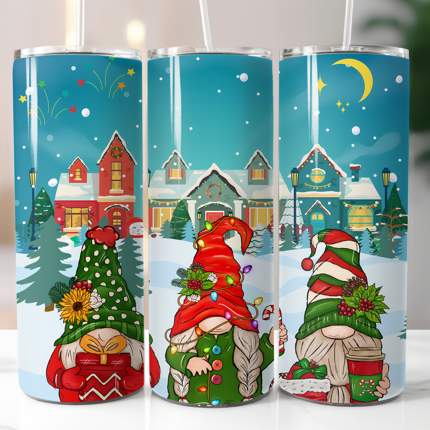 Christmas Gnomes, Sublimation Prints