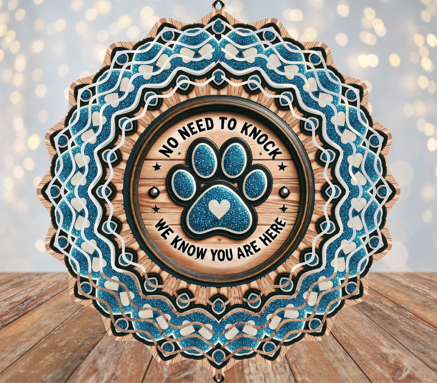 No Need To Knock We Know You Are Here Wind Spinner