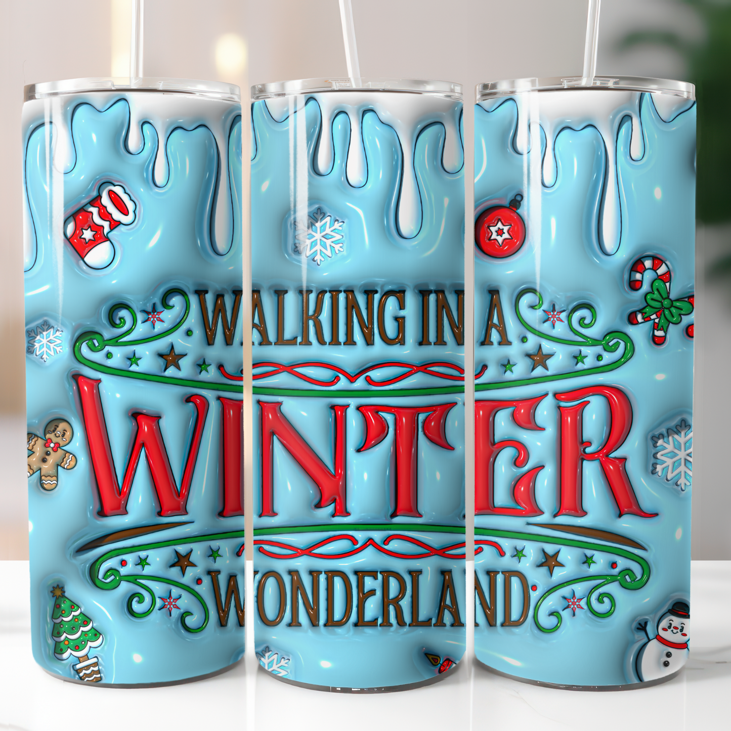 3D Puffy Christmas, Sublimation Transfer