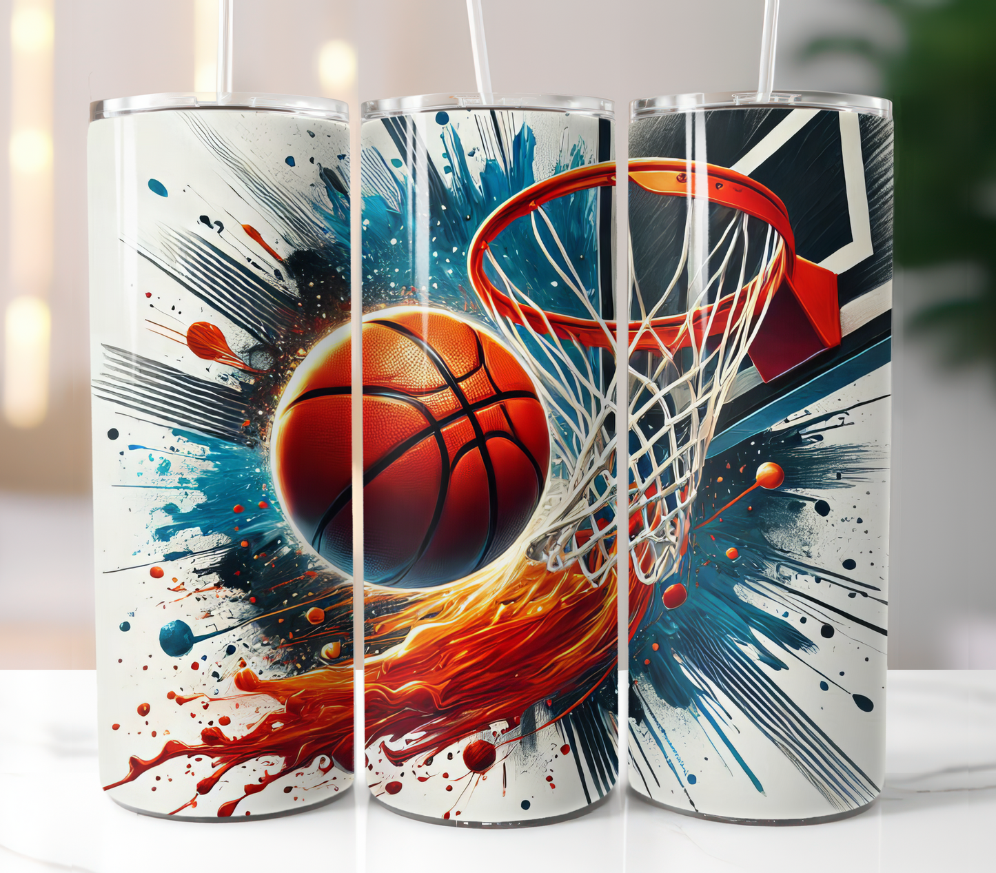 Basketball Watercolor Sublimation Transfer