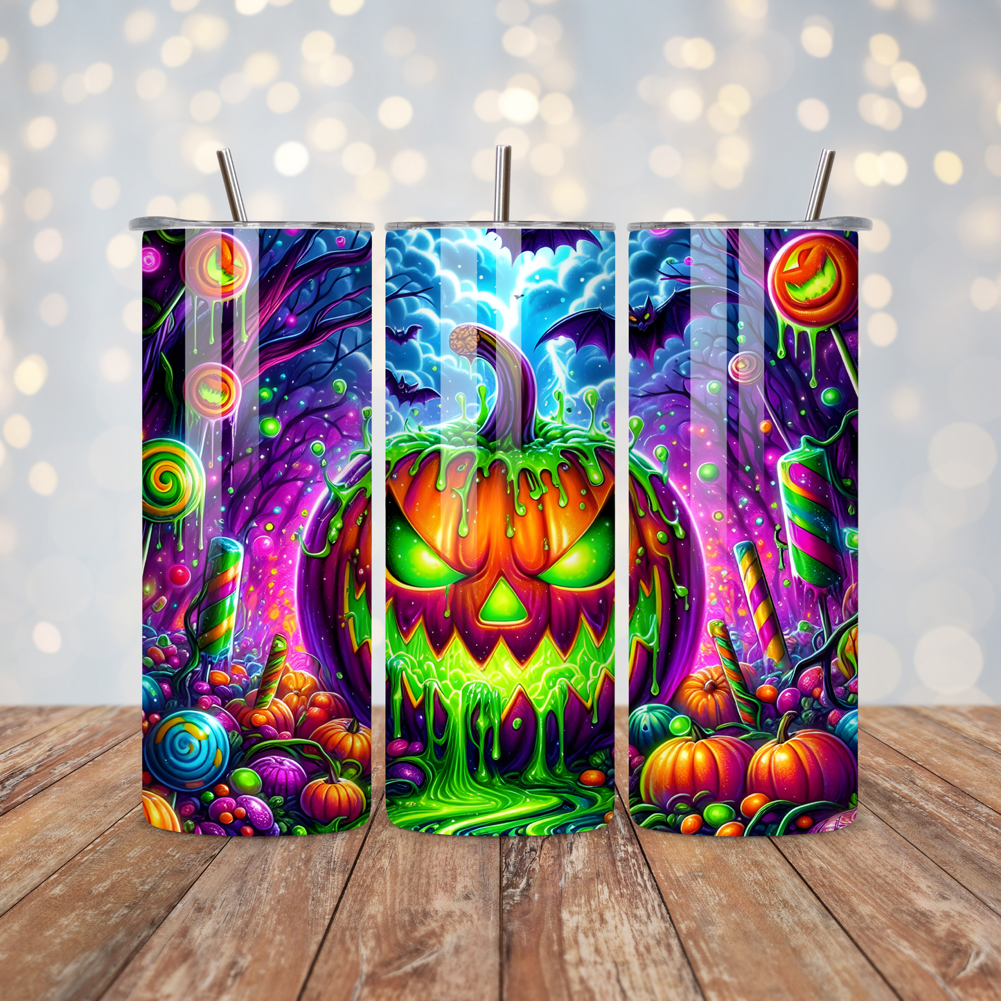 Neon Pumpkin Sublimation Transfer