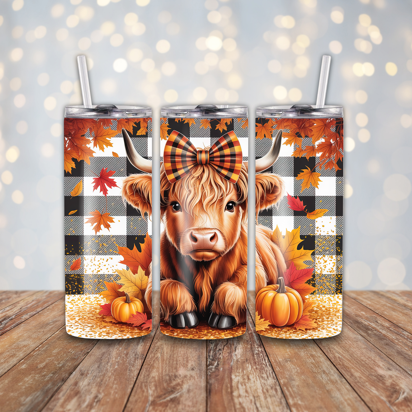 Highland Cow Autumn Sublimation Transfers