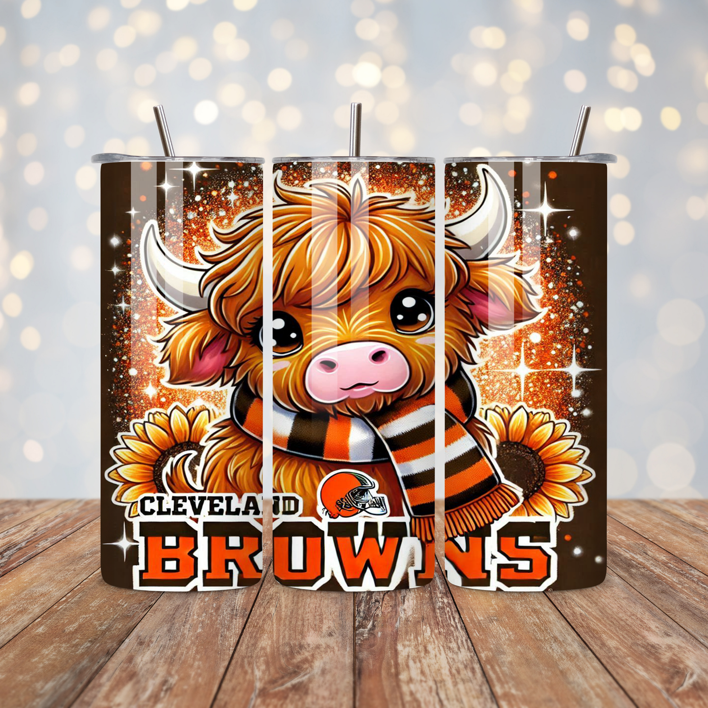 Football Highland Cow Sublimation Transfer