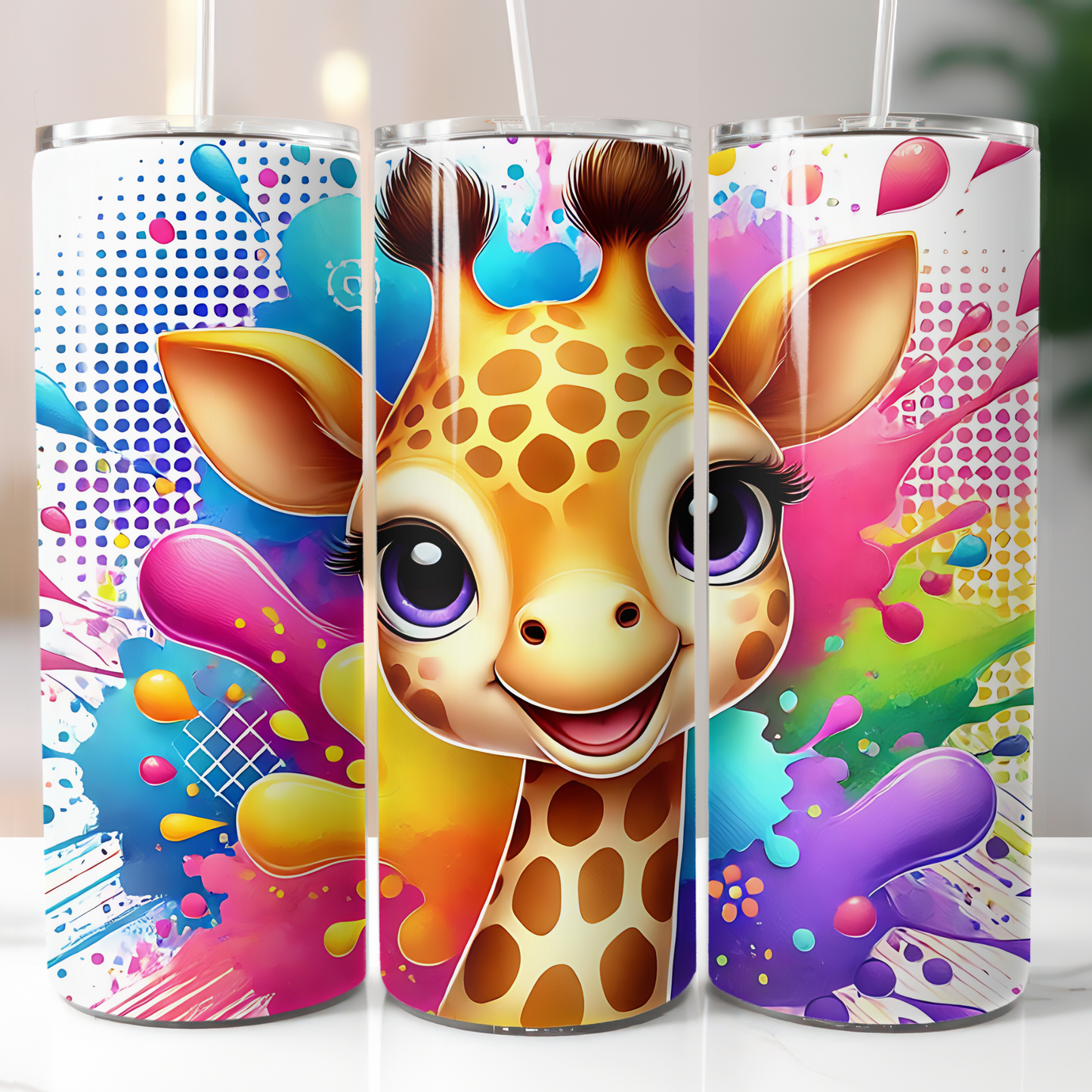 Watercolor Giraffe Sublimation Transfers