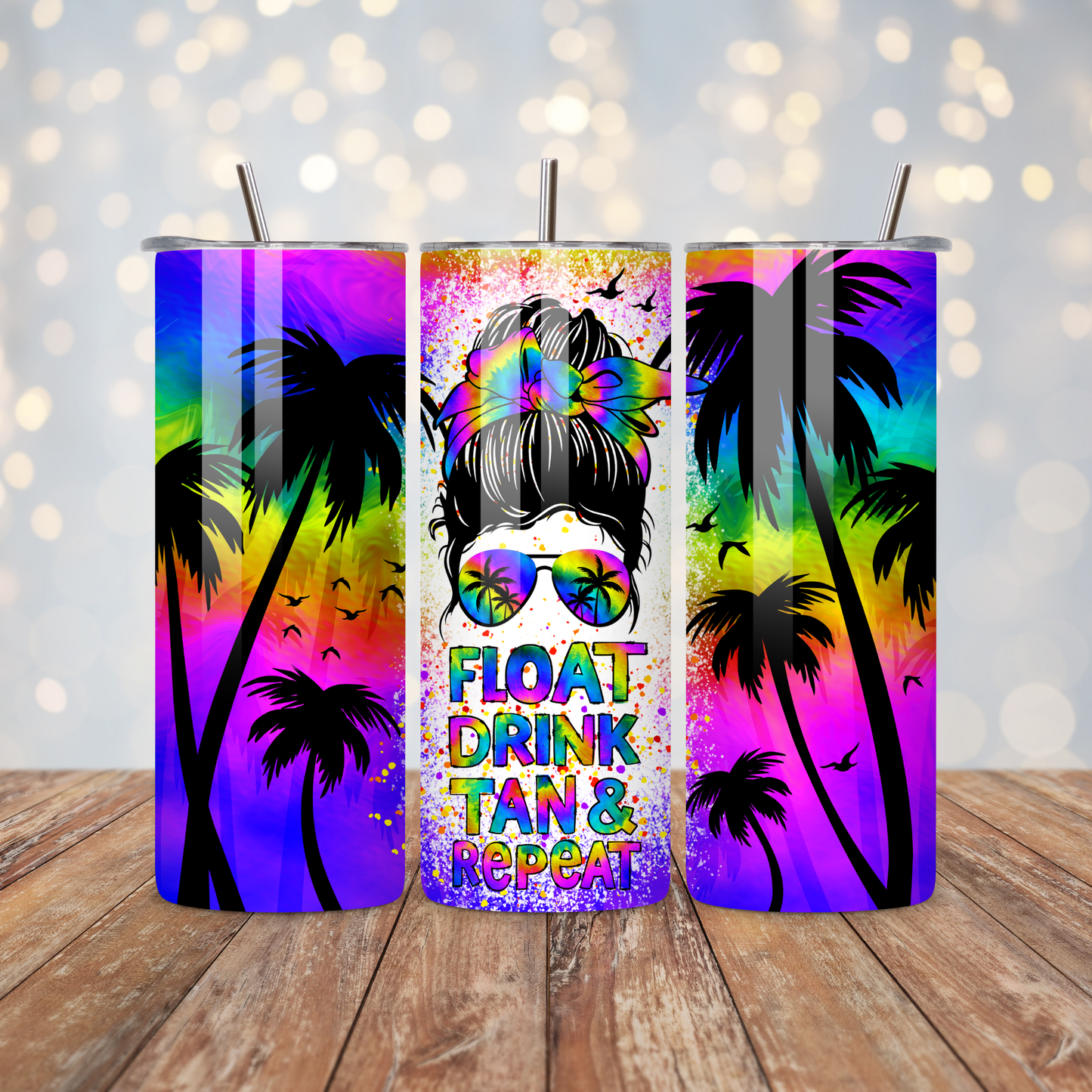 Float Drink Tan and Repeat Sublimation Transfer