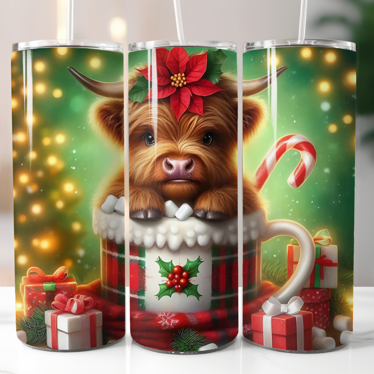 Christmas Highland Cow Mug