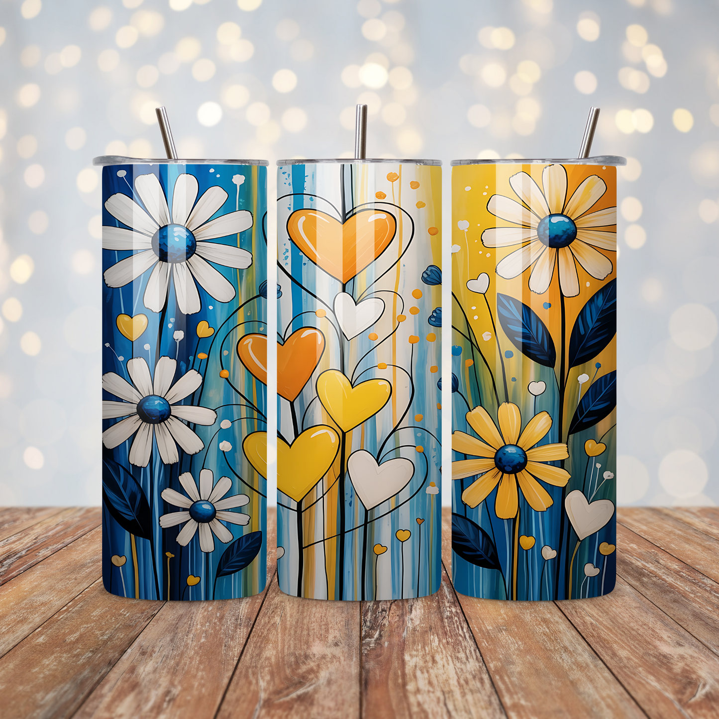 Daisy and Hearts Sublimation Transfer