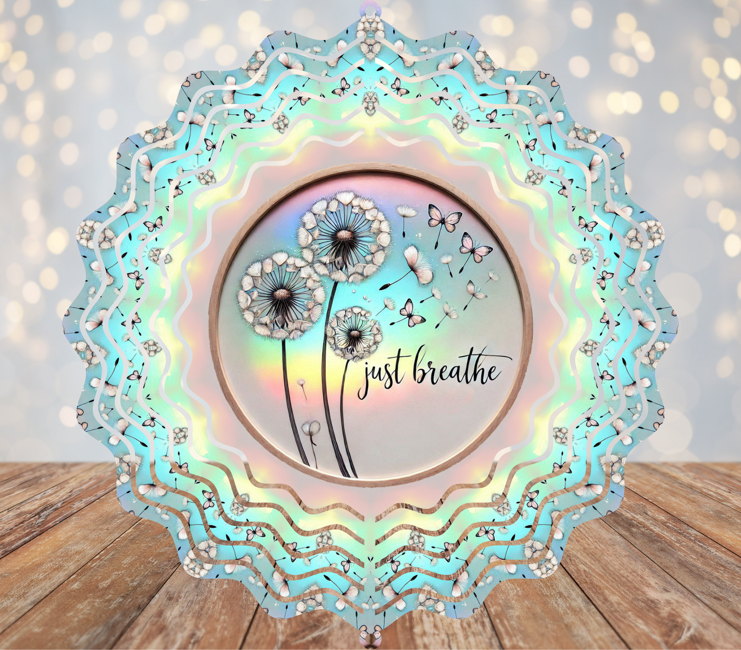 Just Breathe Dandelions Wind Spinner