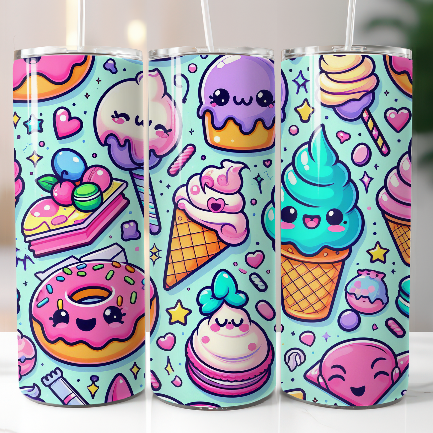 Kawaii Ice Cream Sublimation Transfers