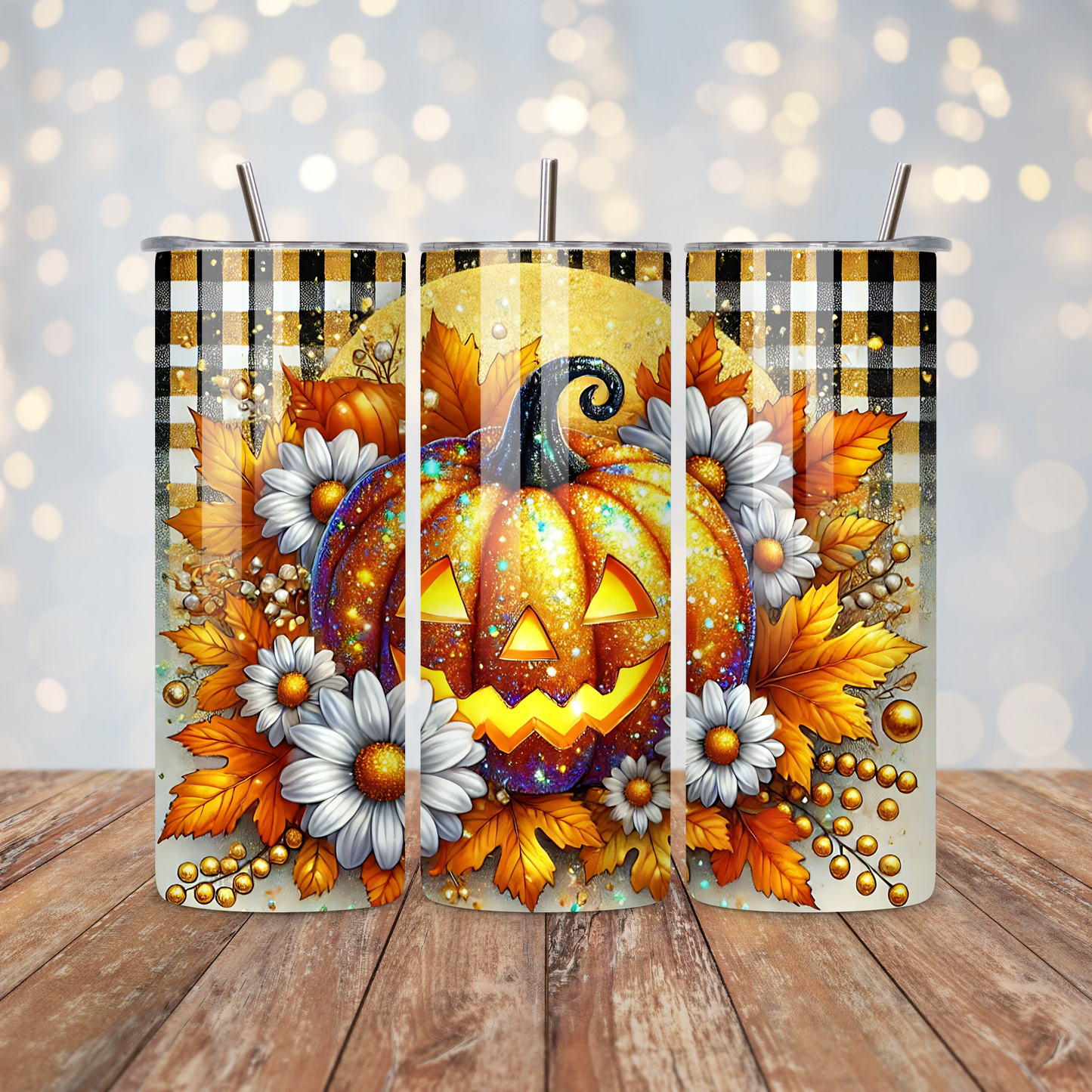 Gold Glitter Pumpkin Sublimation Transfer