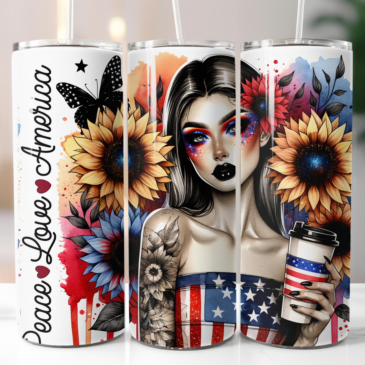 Peace Love America, Sublimation Transfer