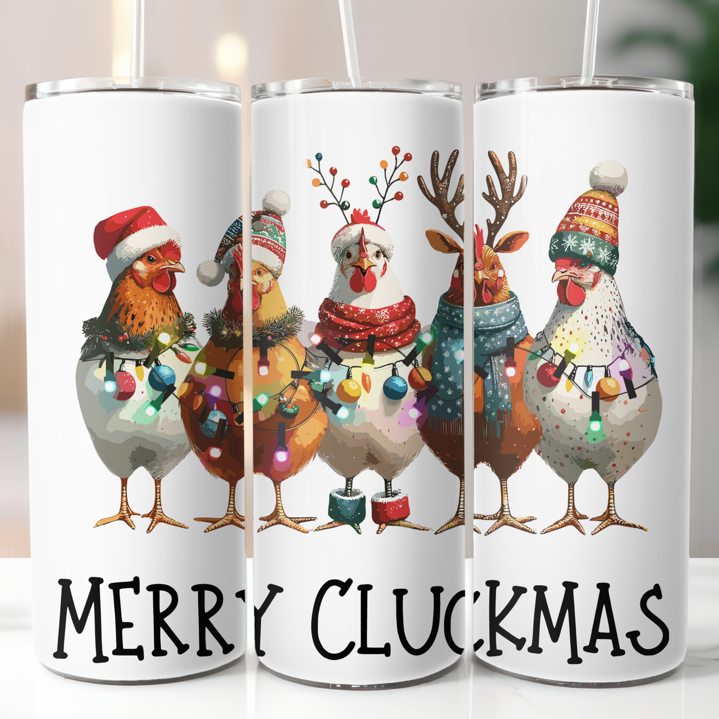 Merry Cluckmas Sublimation Transfer