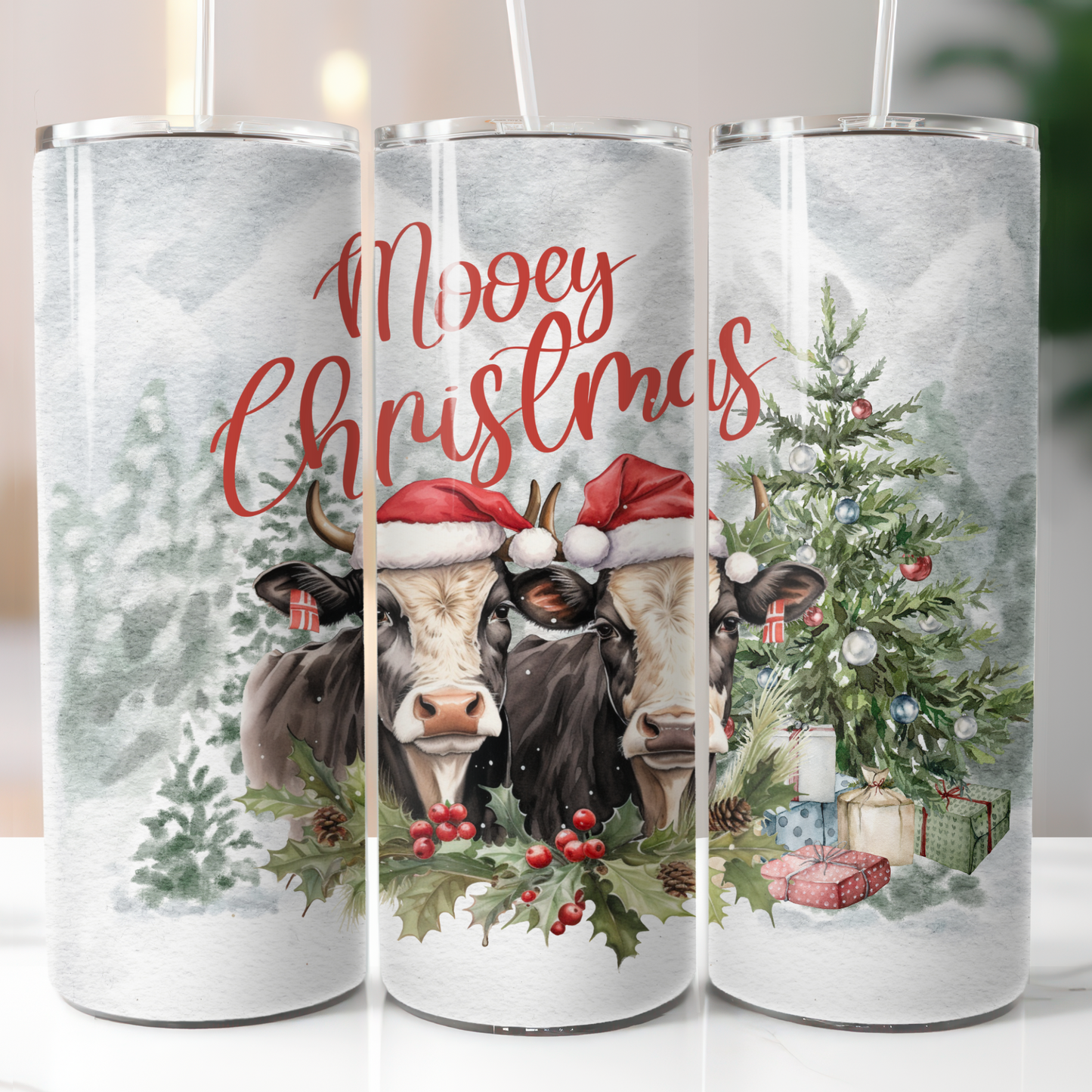 Merry Christmas Cow, Sublimation Transfer
