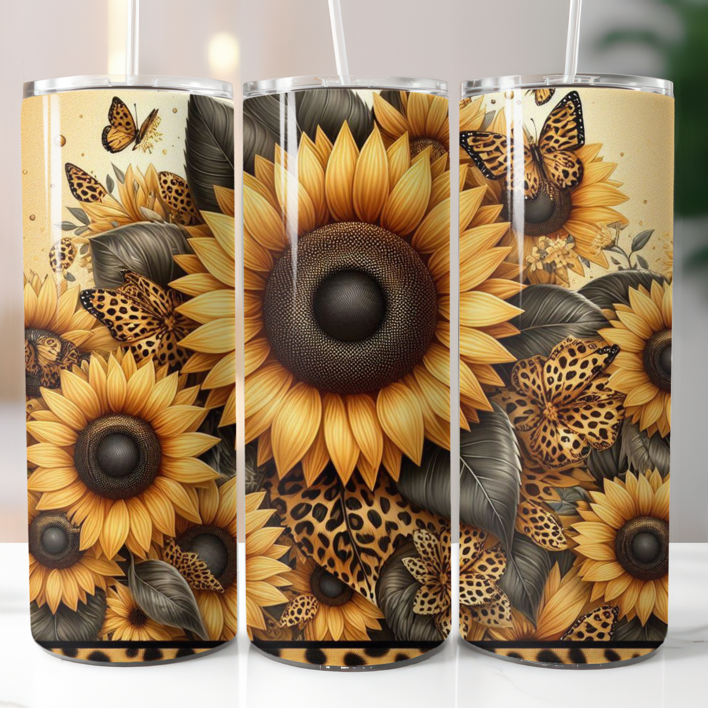 Sunflower Leopard Sublimation Transfers