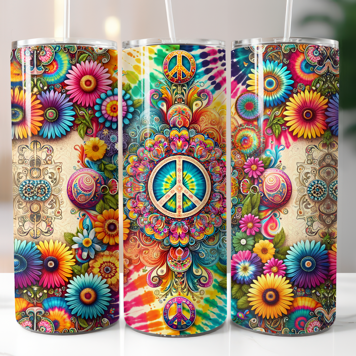 Peace Hippie Sublimation Transfer