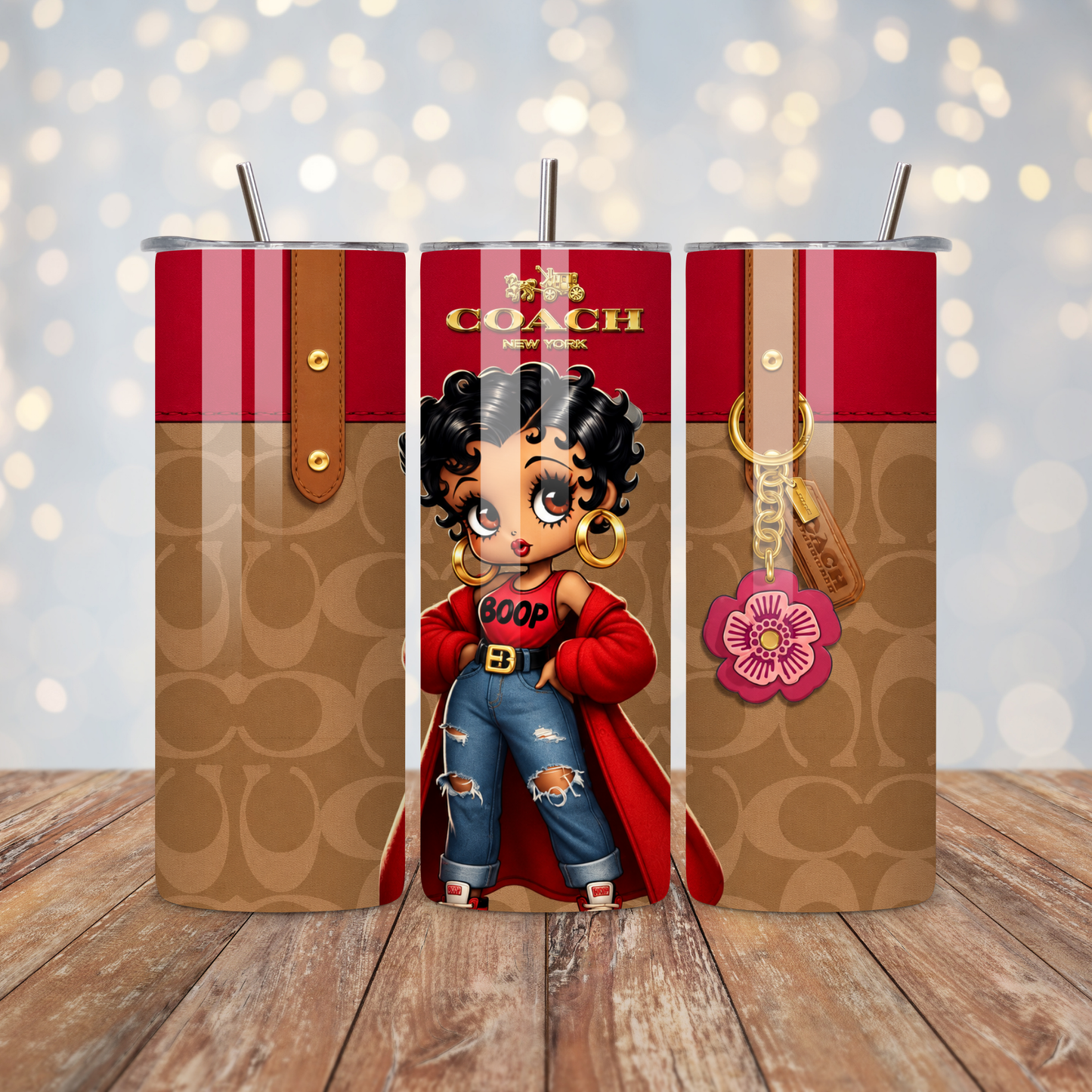 Boop Handbag Design Red Sublimation Transfer