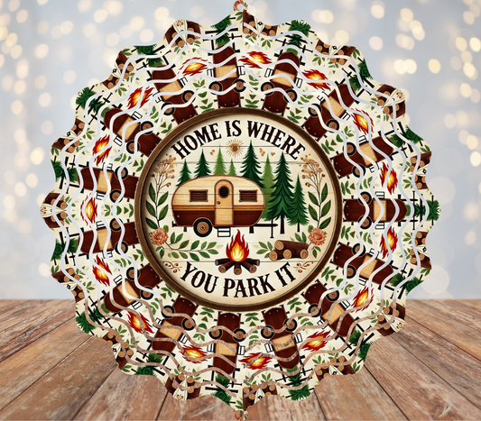 Home Is Where You Park It Wind Spinner