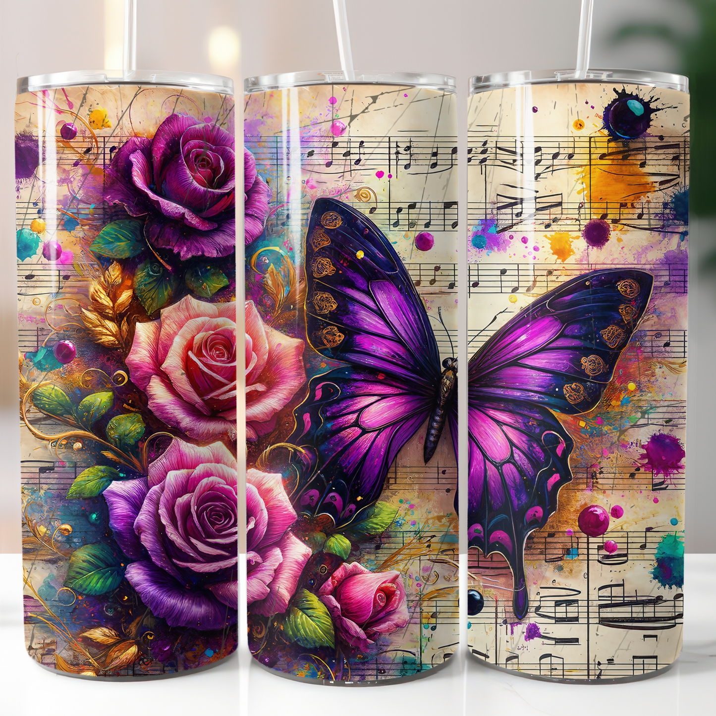 Purple Butterfly, Sublimation Transfer