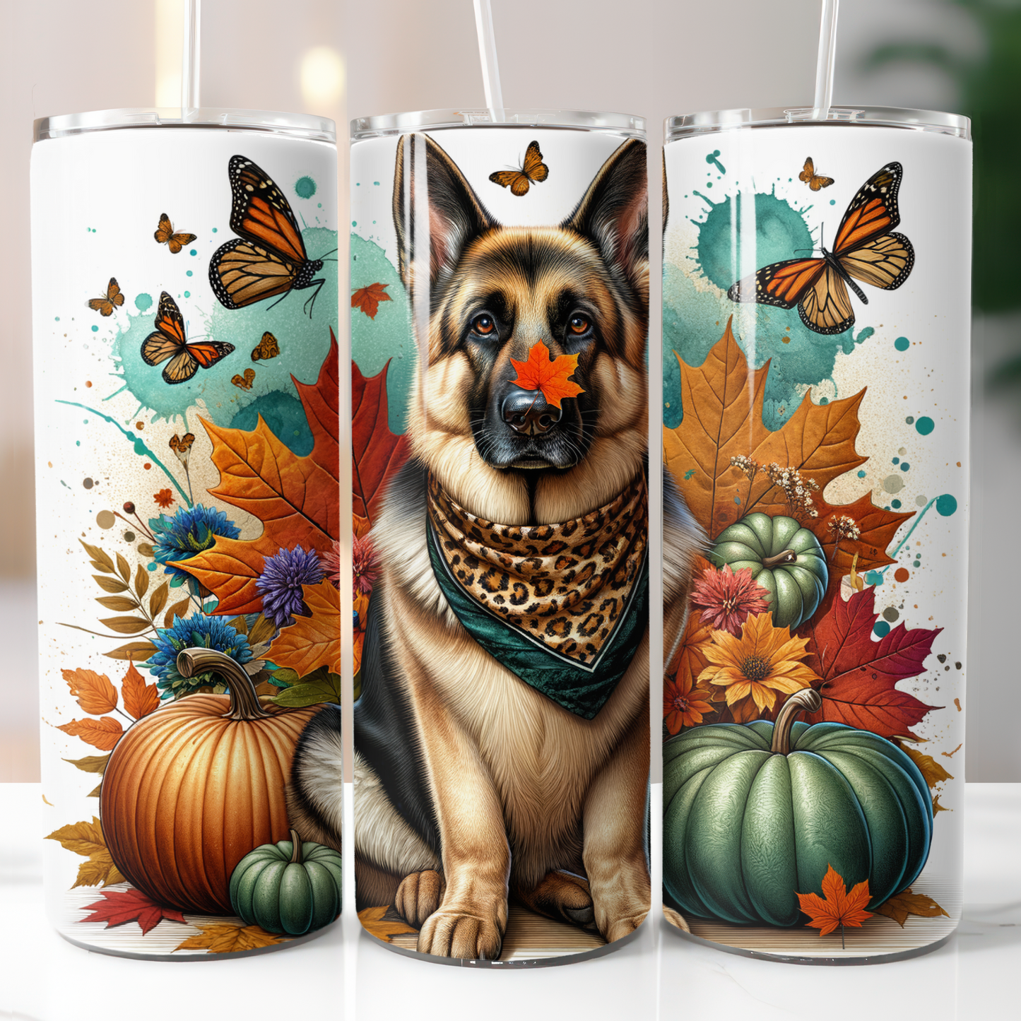 Fall German Shepherd, Sublimation Transfer