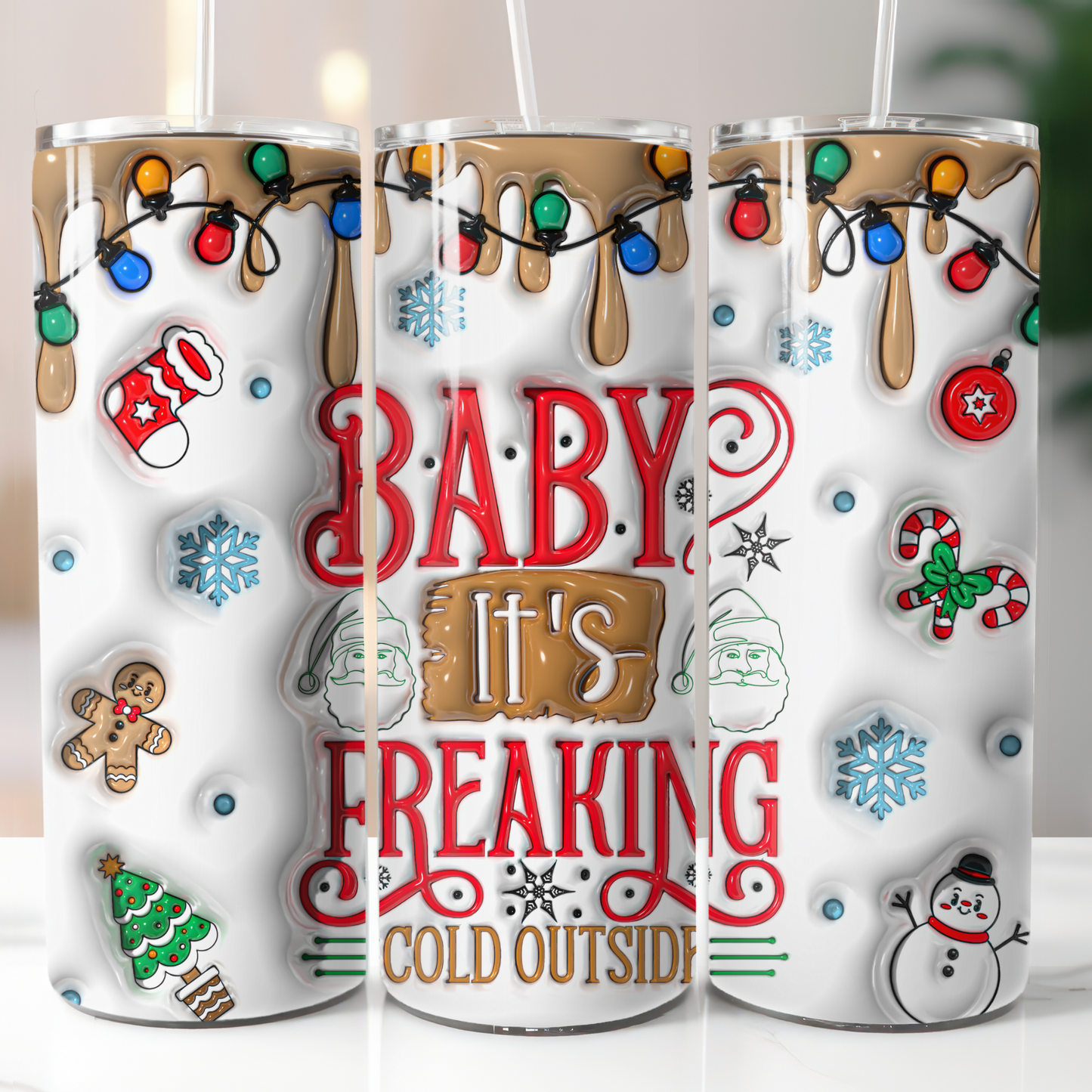 3D Puffy Christmas, Sublimation Transfer