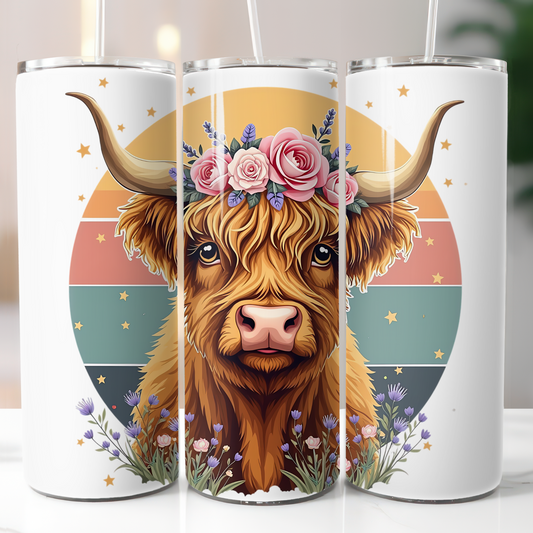 Highland Cow Floral