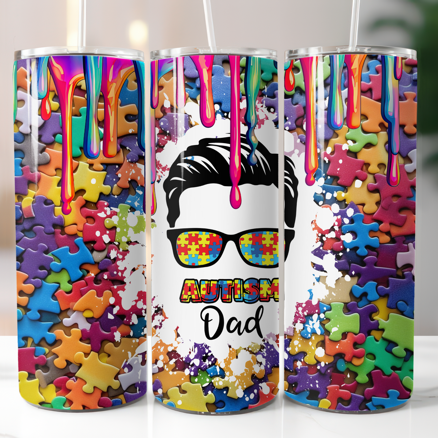 Autism Dad, Sublimation Transfer