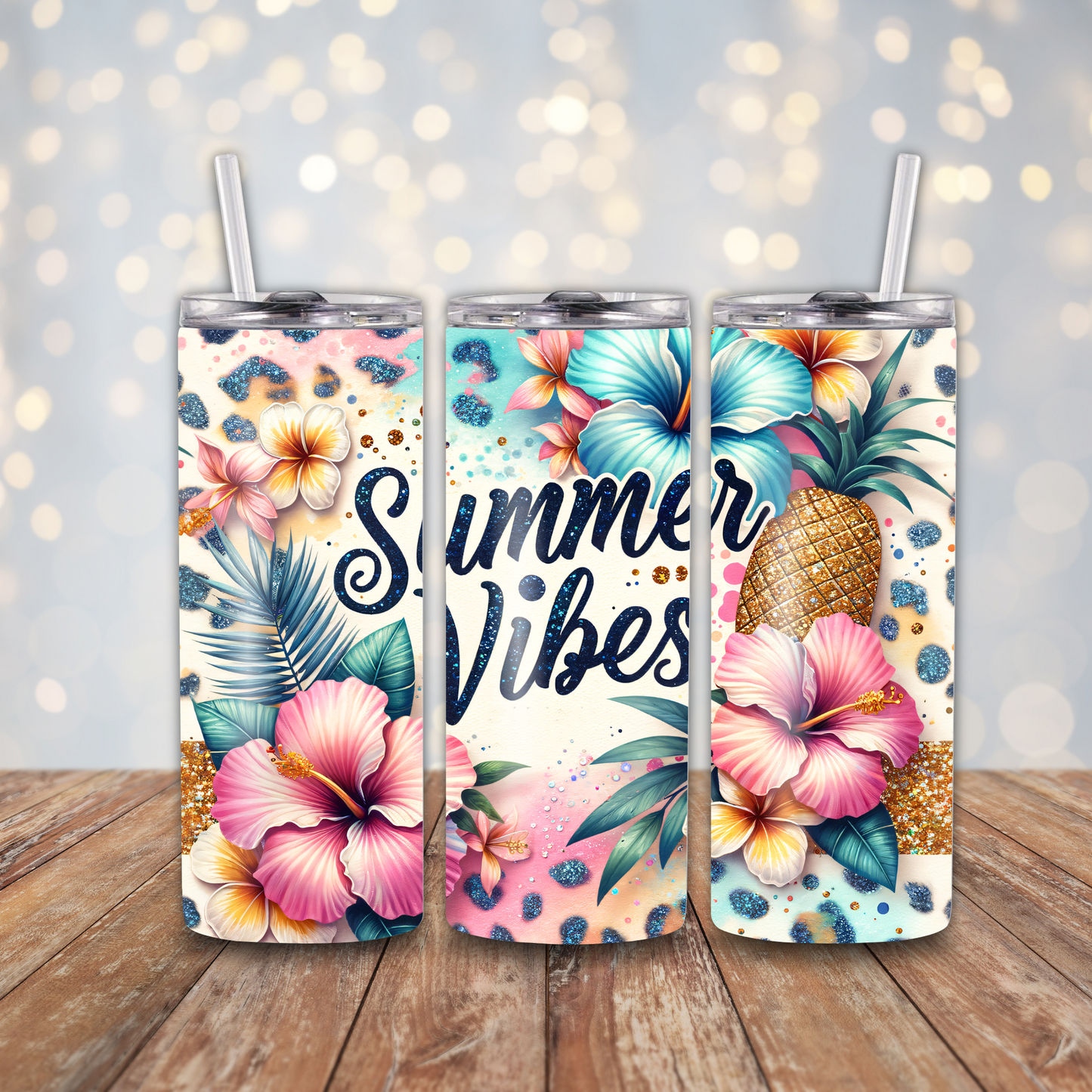 Summer Vibes Pineapple Sublimation Transfers
