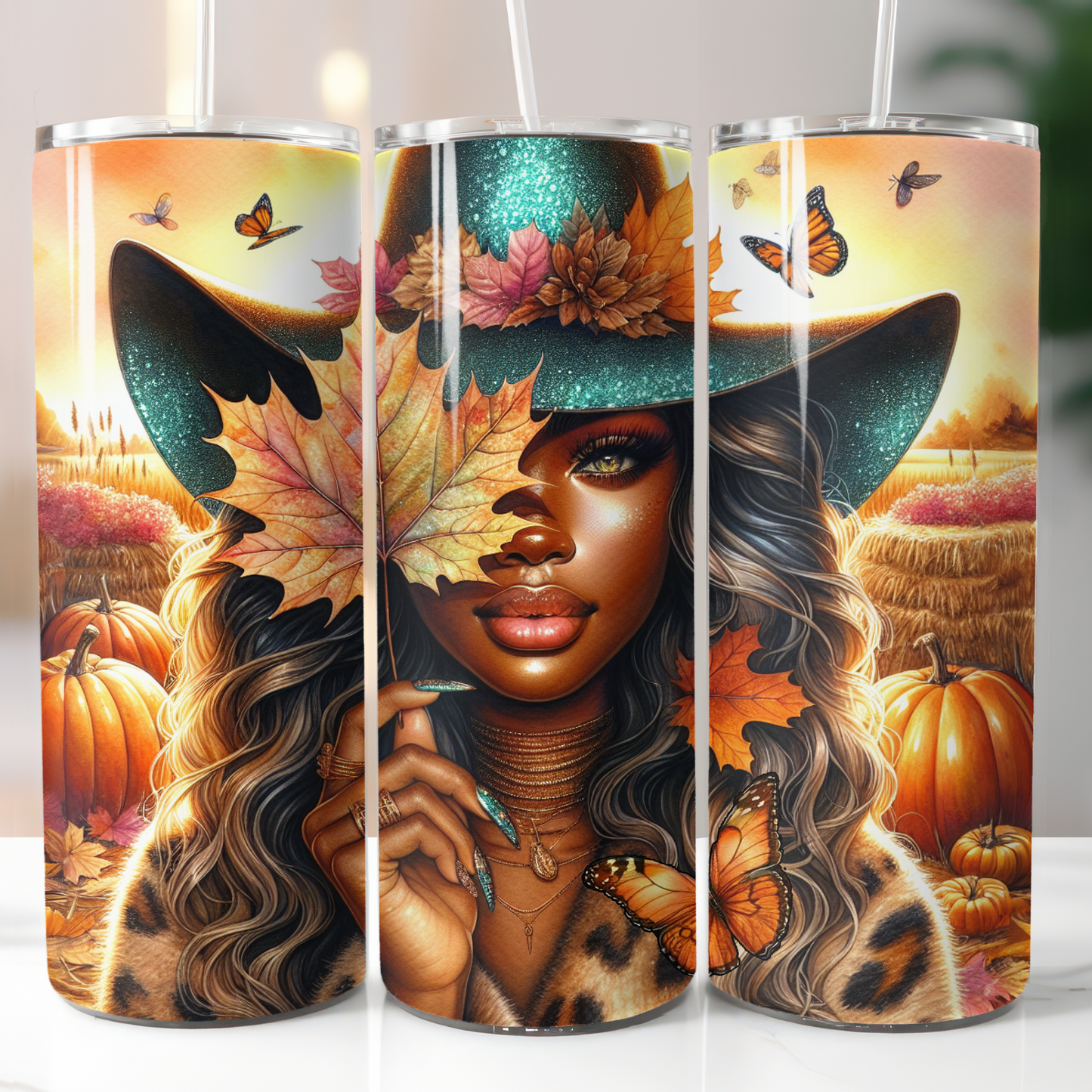 Fall Black Woman, Sublimation Transfer