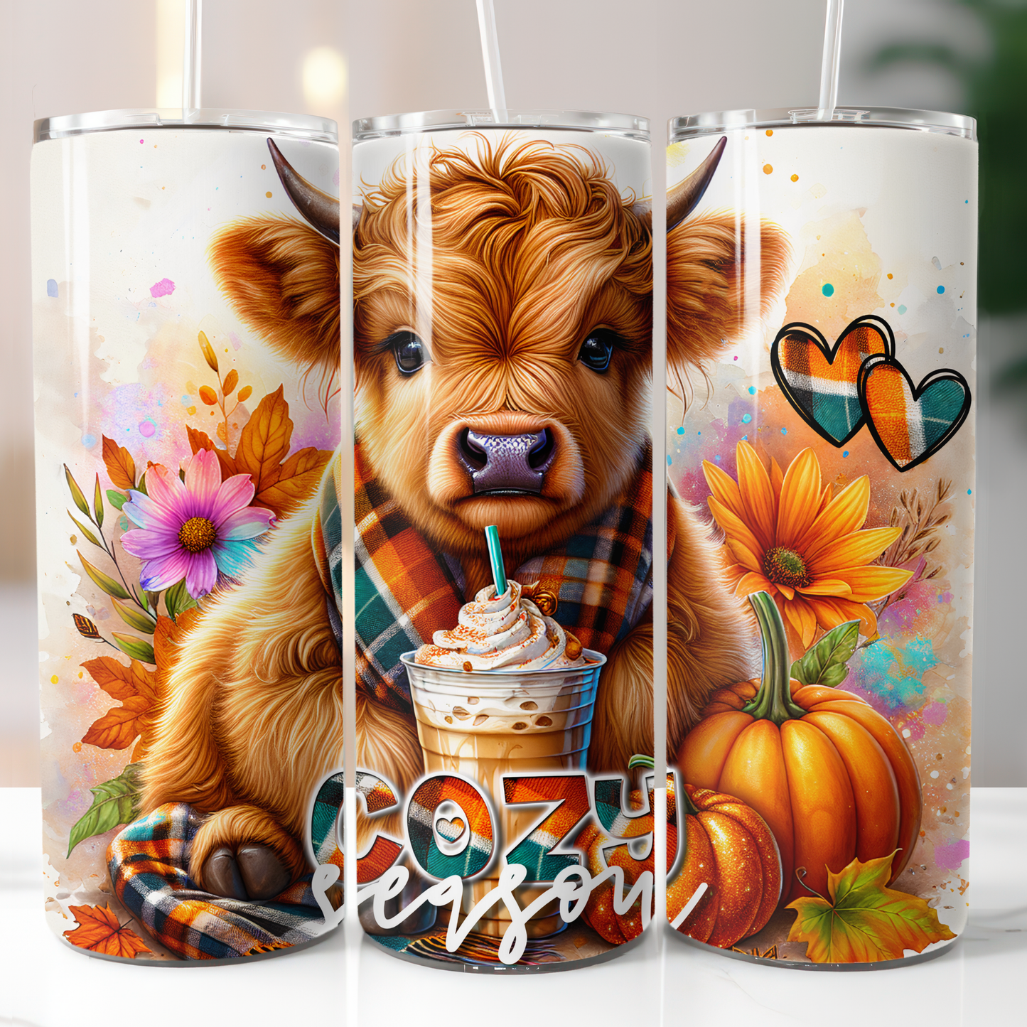 Cozy Season Cow, Sublimation Prints