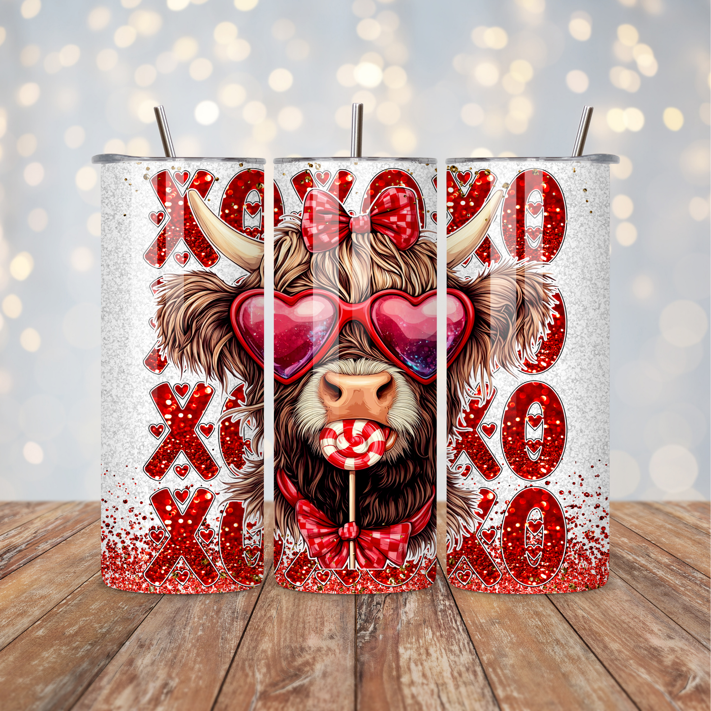 Highland Cow Valentine's Day Sublimation Transfer
