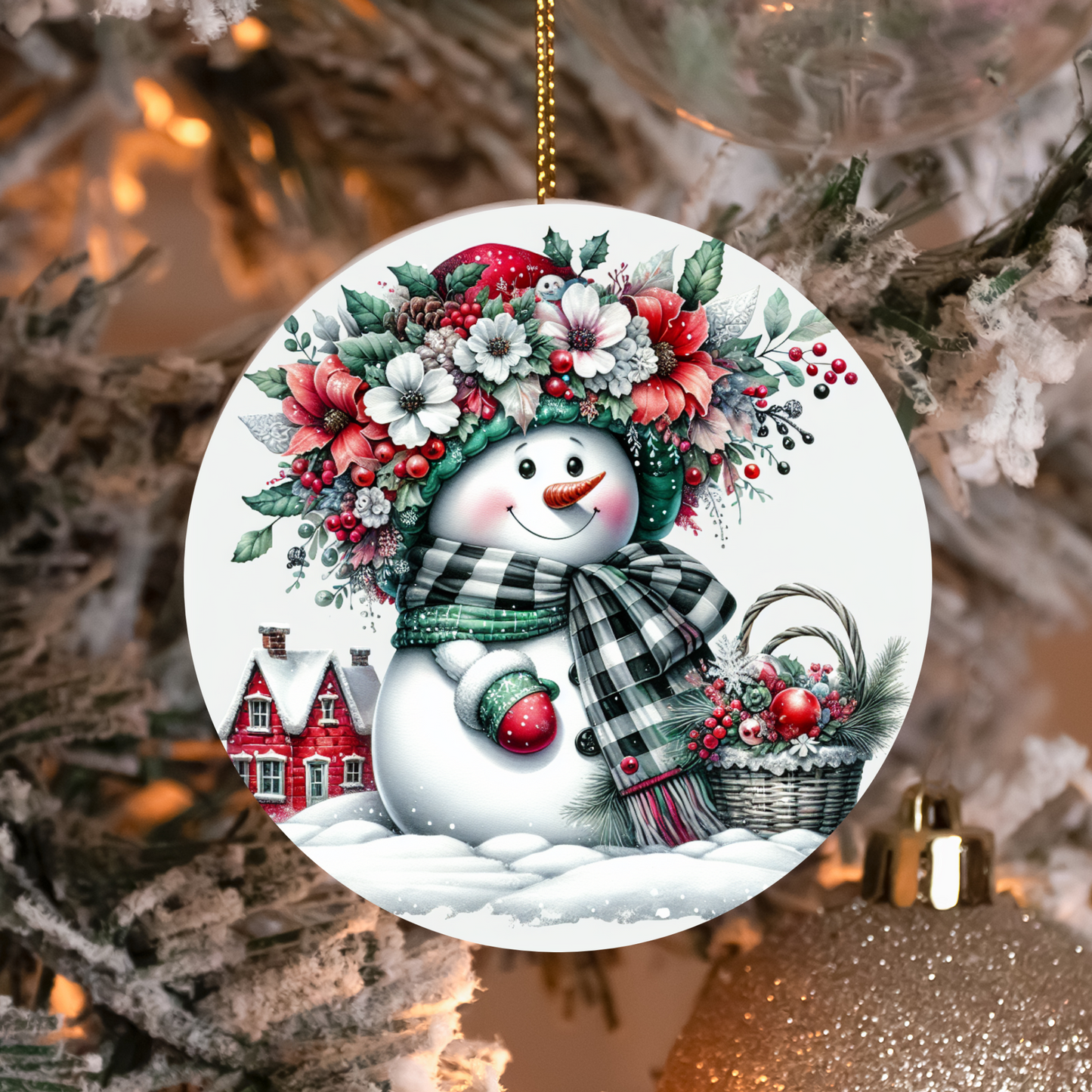 Snowman Floral Sublimation Transfers