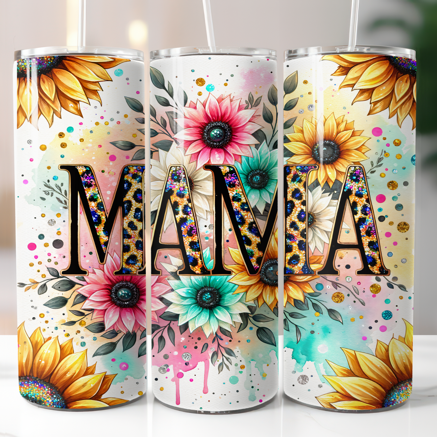 Mom Sunflower Leopard, Sublimation Transfer