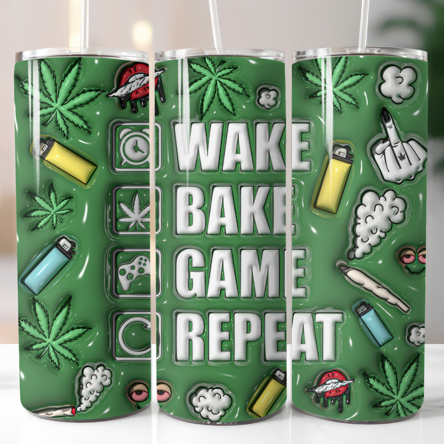 3D Puffy Weed, Sublimation Transfer