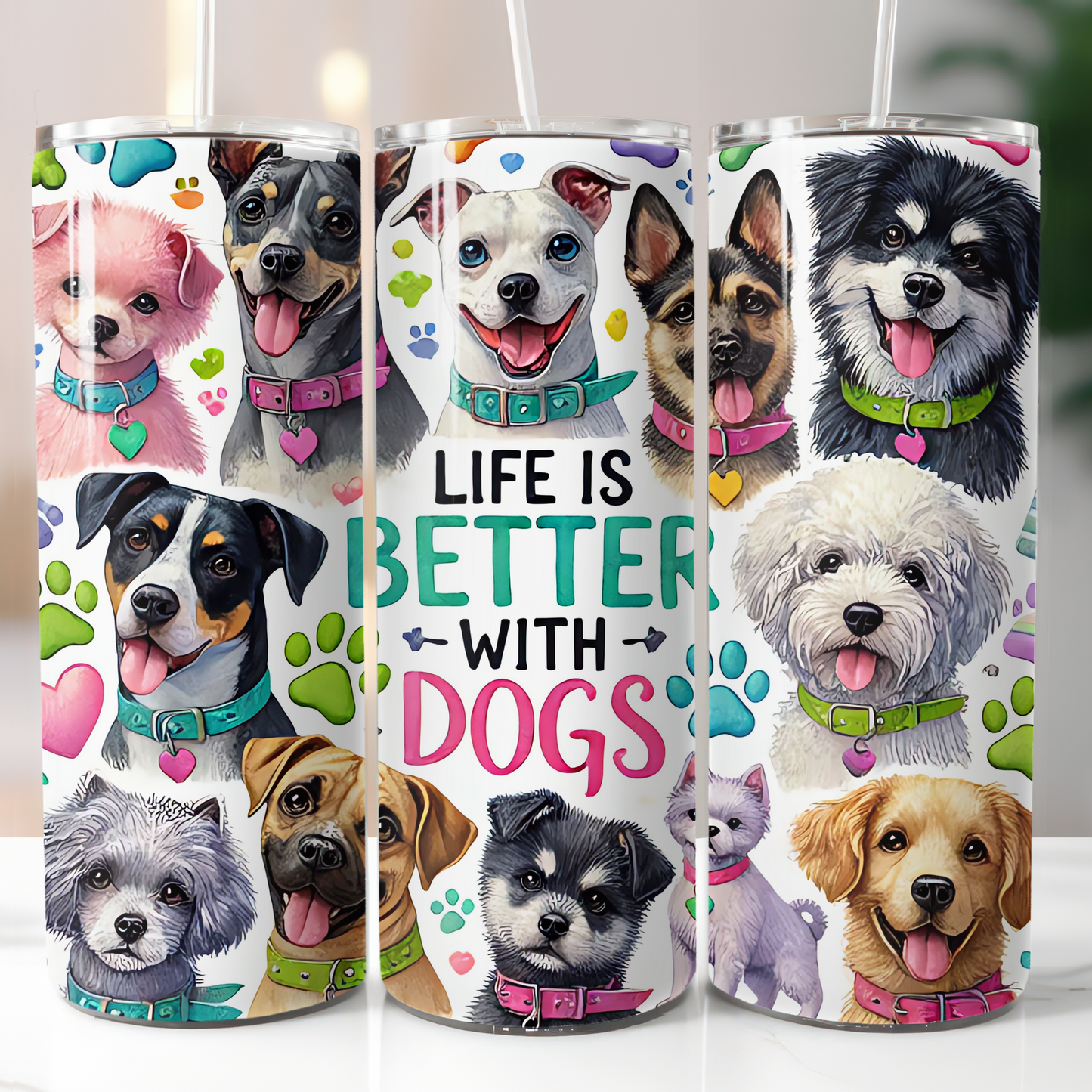 Life Is Better with Dogs Sublimation Transfers