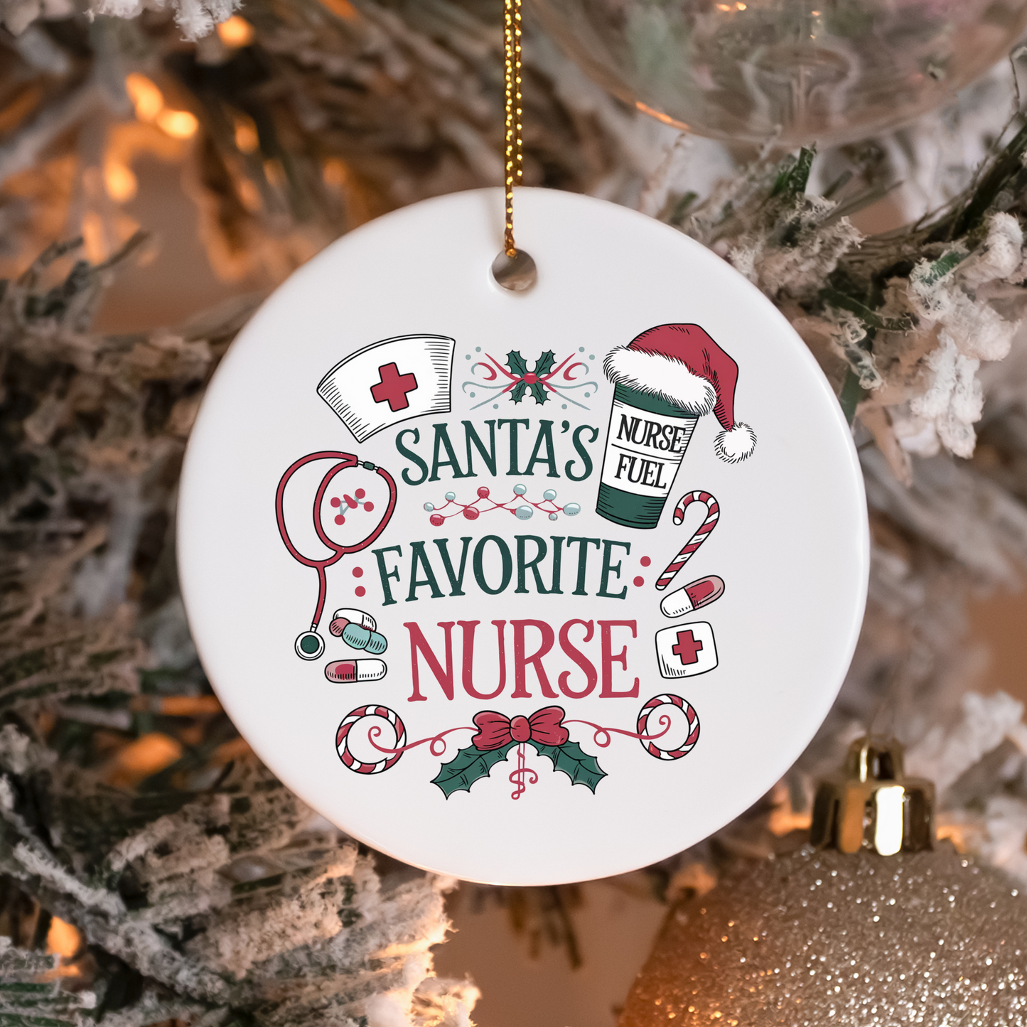Santa's Favorite Nurse Sublimation Transfers