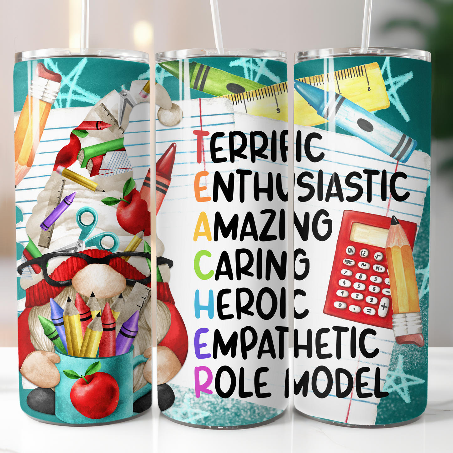 Teacher Gnome, Sublimation Transfer