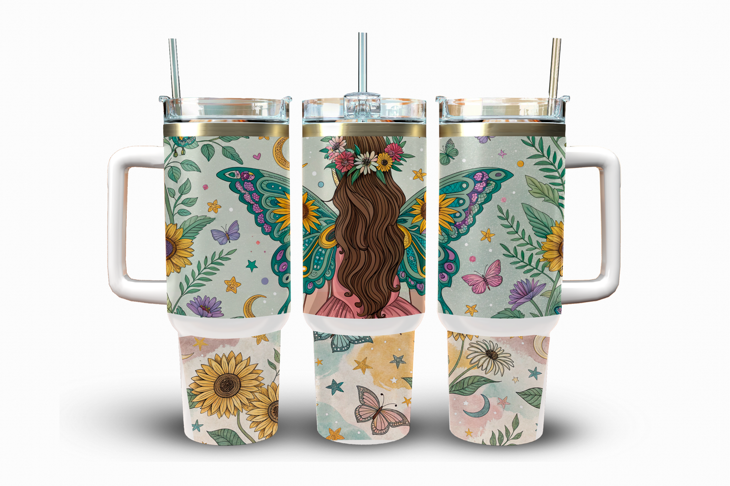 Celestial Fairy Brunette Sublimation Transfer, 40 oz.