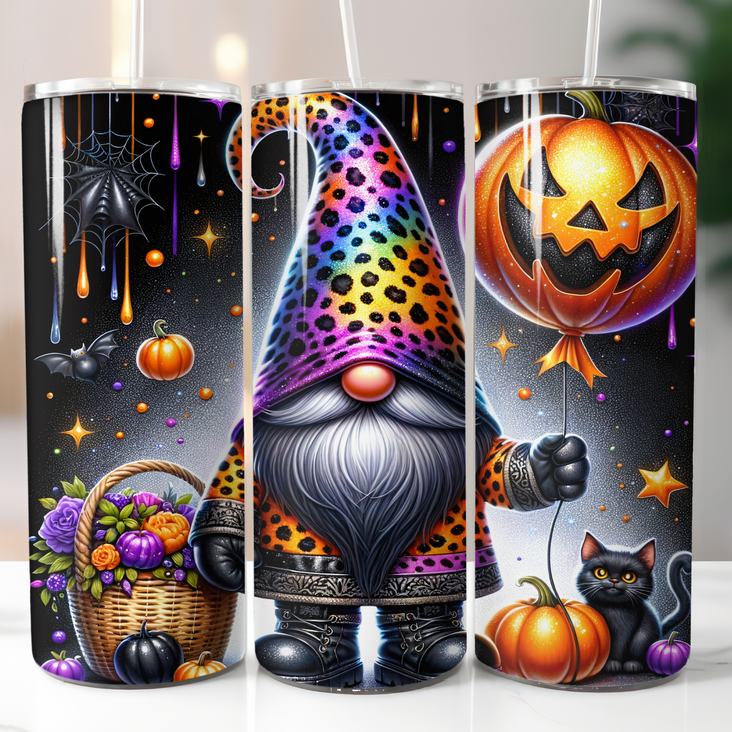 Halloween Gnome Pumpkin Balloon, Sublimation Transfer