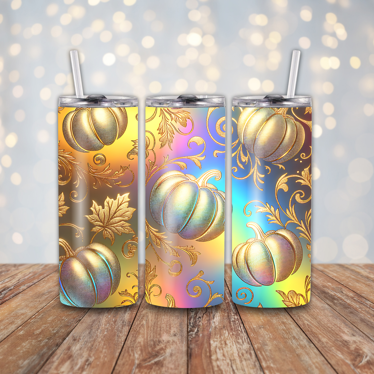 Gold Pumpkins Sublimation Transfers