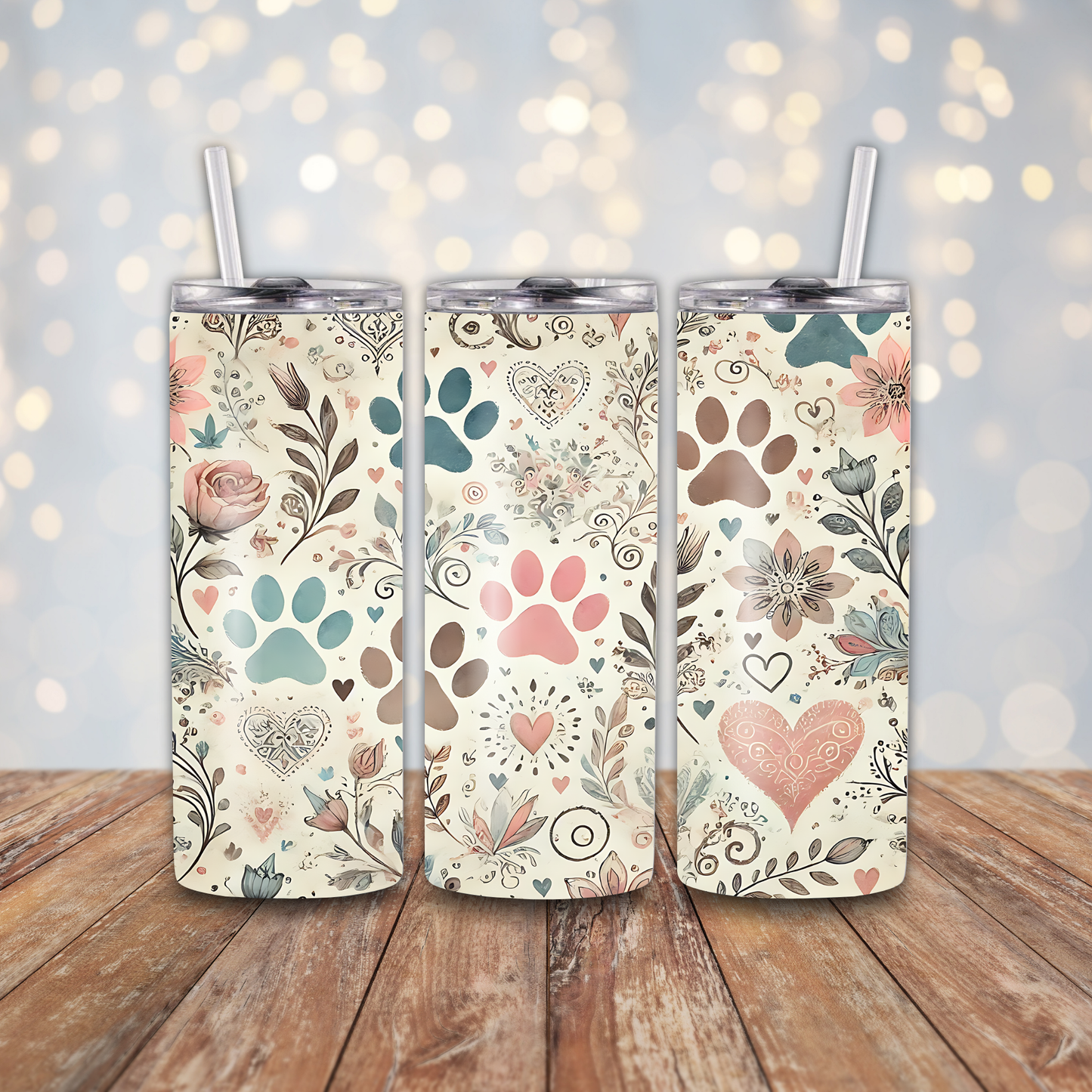 Pastel Dog Paws Sublimation Transfers