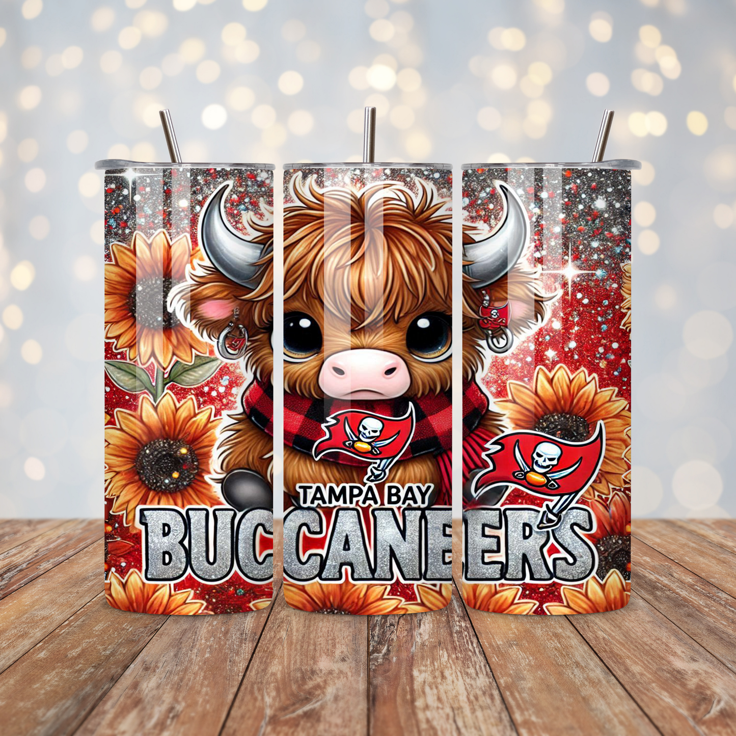 Football Highland Cow Sublimation Transfer