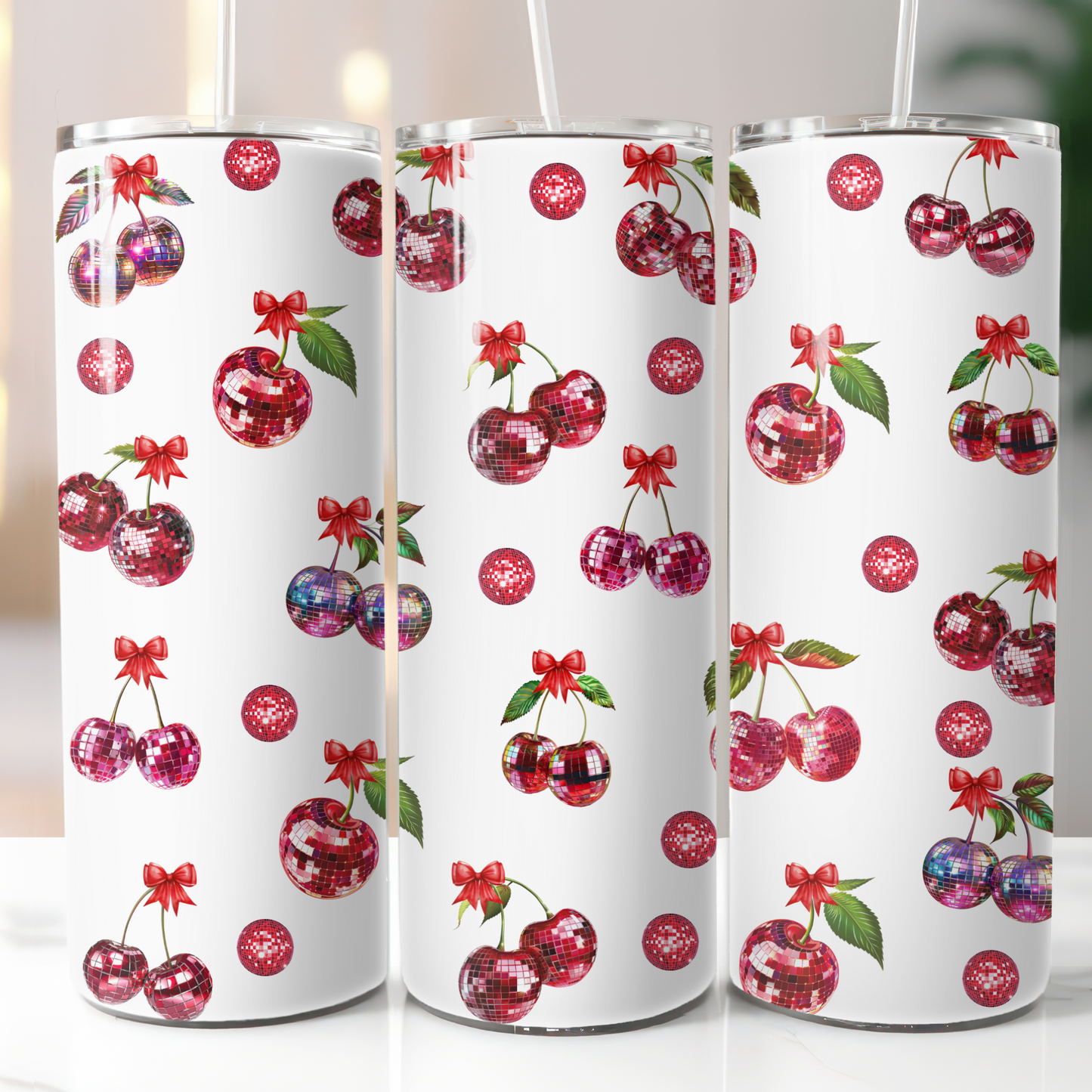 Disco Cherries Sublimation Transfers