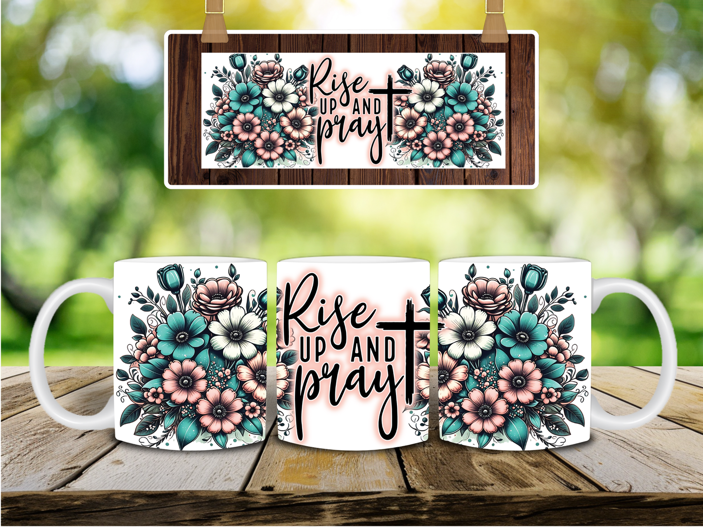 Rise and Pray Sublimation Transfers