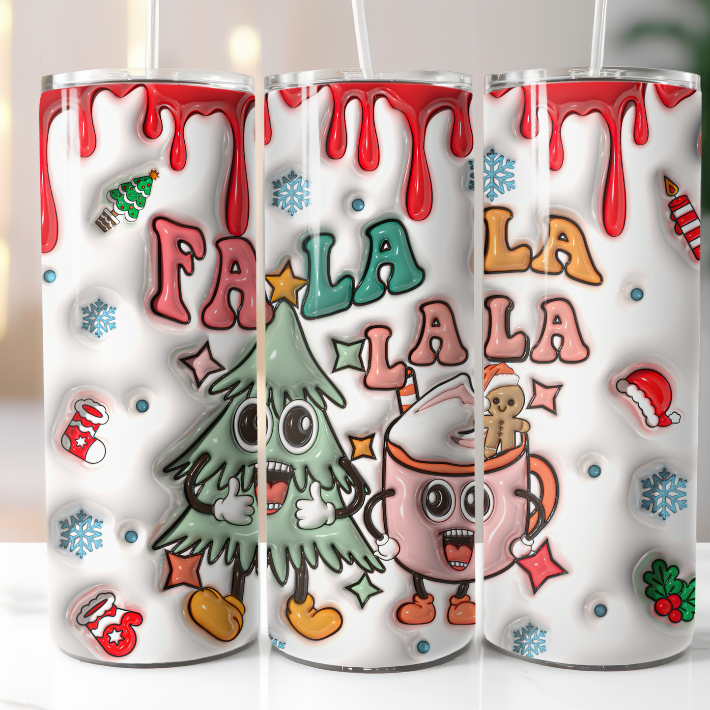3D Puffy Christmas, Sublimation Transfer