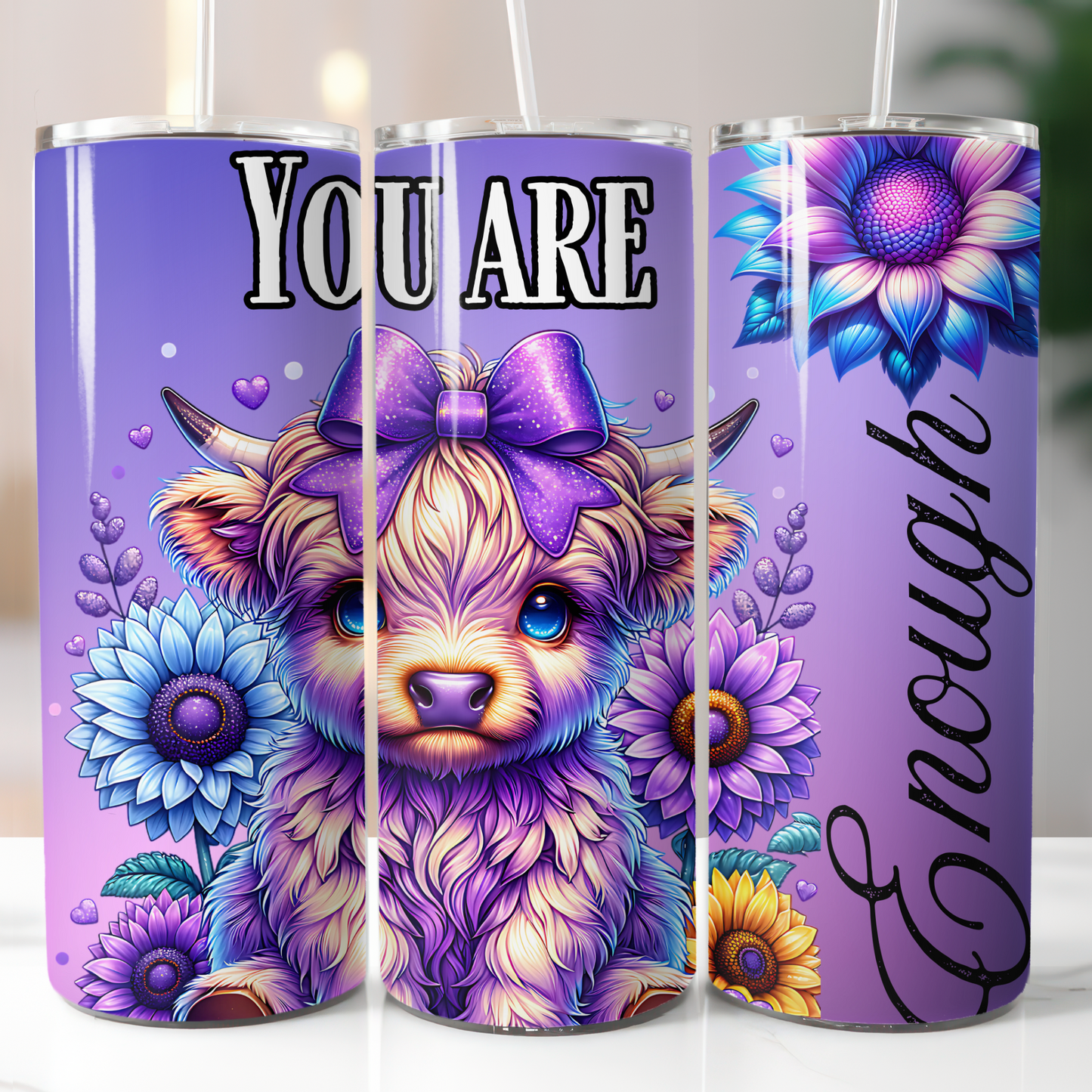 You Are Enough Highland Cow